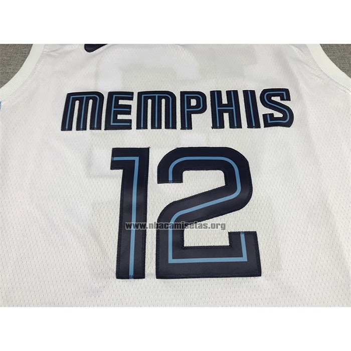 Camiseta Memphis Grizzlies Ja Morant NO 12 Association 2022-23 Blanco